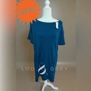 NWT Lou & Grey Scuba soft blue 💙 dress. Soft with pockets size medium NEW